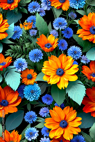 colorful flowers background