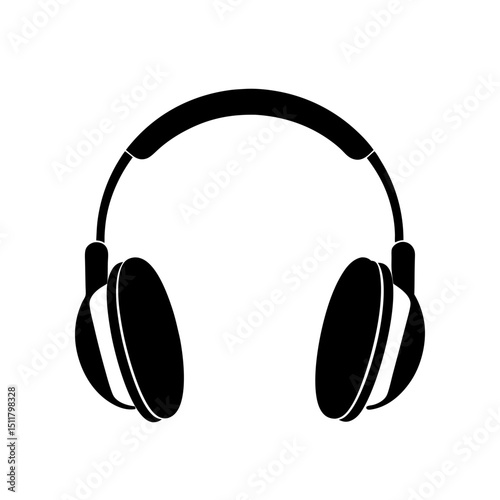 headphones on white background   