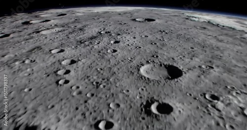 Cinematic Flyover of the Moon Surface
