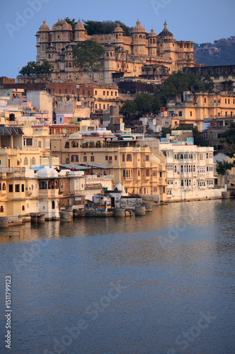 Udaipur cityscape and City Palace complex, Udaipur, India
