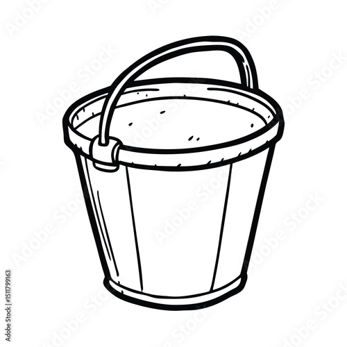 hand drawn bucket object