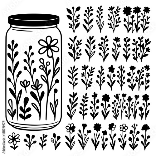 vector illustration of a tree in a vase