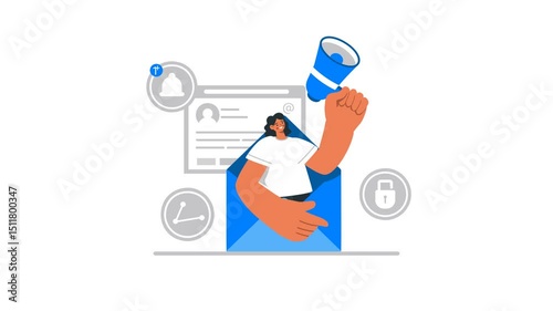 Man Celebrating After Reading Email Notification