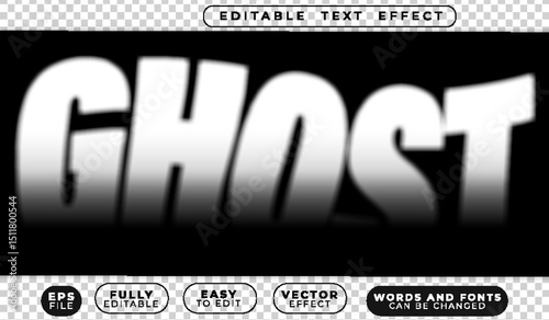  Ghost White Horror Fully Editable Vector Text File