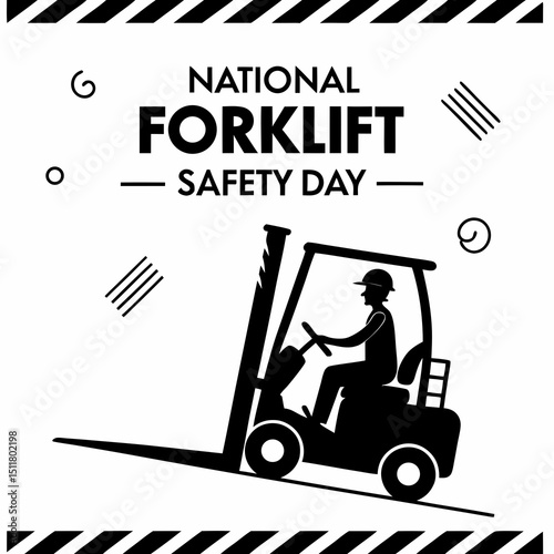 NATIONAL FORKLIFT SAFETY DAY vector illustration
