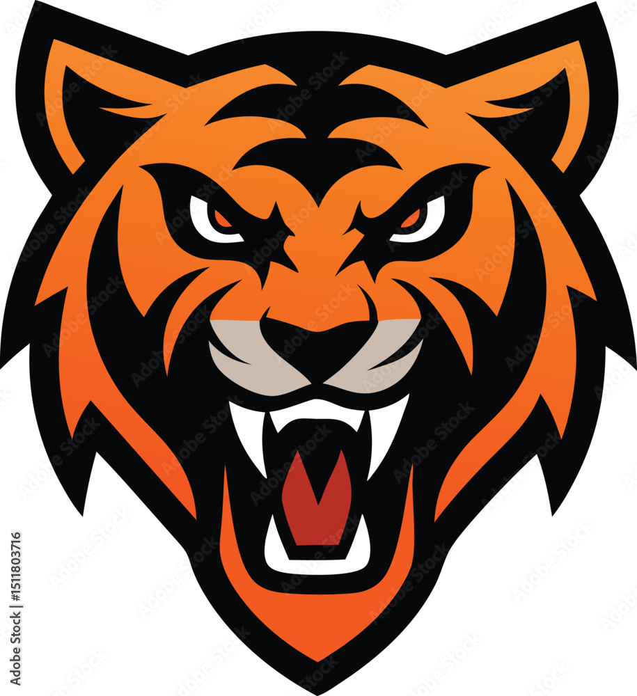 Obraz premium tiger head vector