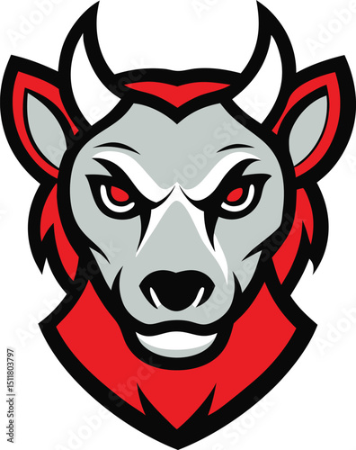 modern hybrid style animal head mascot combining.