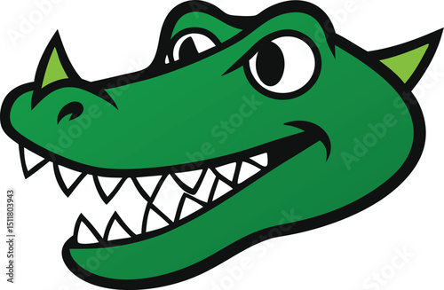 illustration of a cartoon crocodile