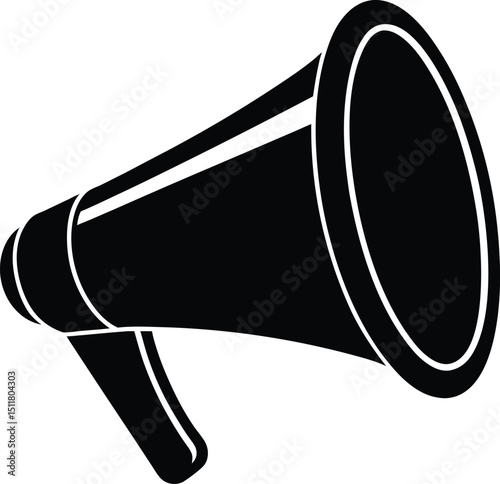 megaphone black icon vector.
