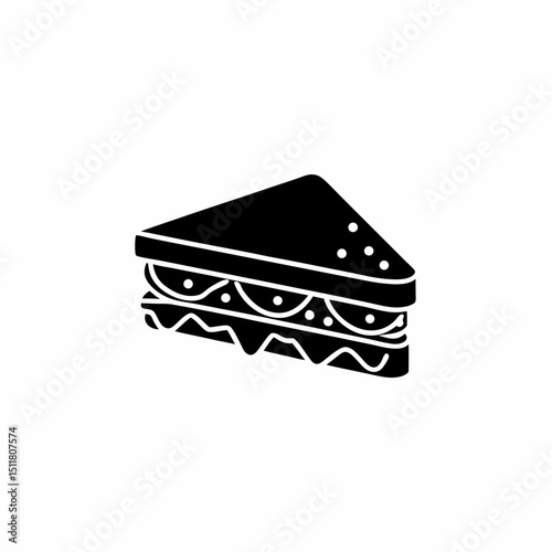creative details Outline silhouette sandwich Solid icon vector illustration