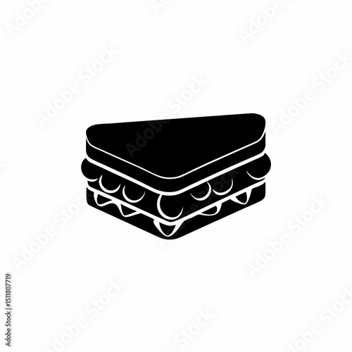 creative details Outline silhouette sandwich Solid icon vector illustration