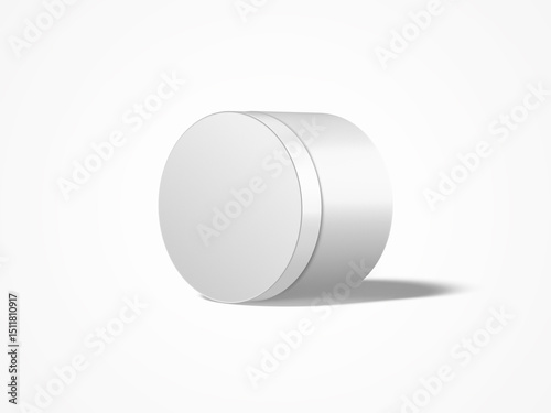 cosmetic jar mockup white background