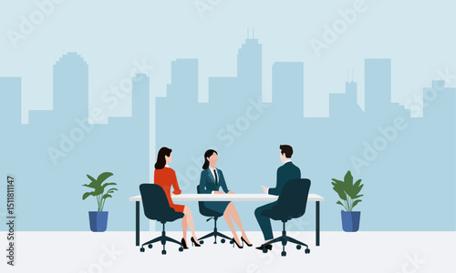 vector illustration people are building a business. big screen with a website. teamwork,promotion of business online, the takeoff rating of the work, ideas vector