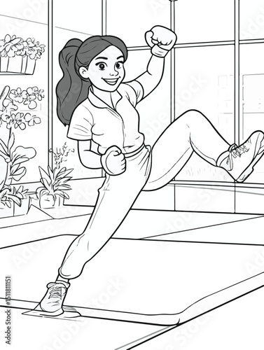 Kicking MMA Mom in Action