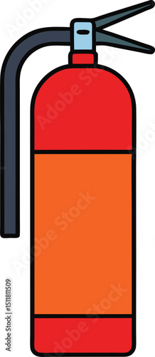 fire extinguisher icon clipart vector on transparent background
