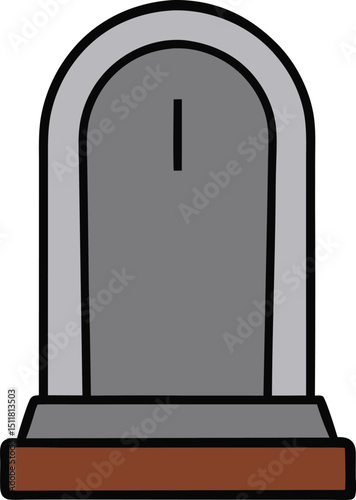 grave tombstone icon clipart vector on transparent background
