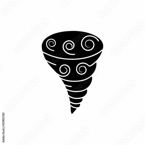 creative details Outline silhouette twister glyph icon vector illustration