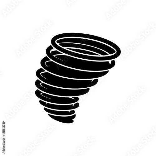 creative details Outline silhouette twister glyph icon vector illustration