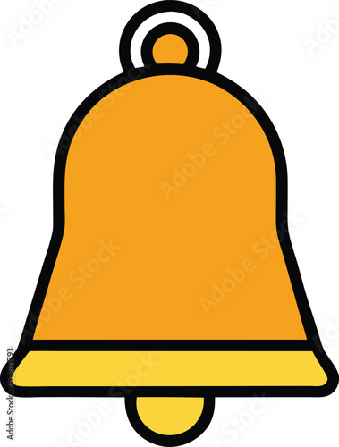 liberty bell icon clipart vector on transparent background
