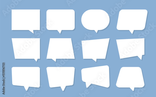Collection of vector speech bubbles for chat, conversation, and communication designs