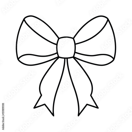 ribbon bow outline