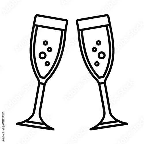 two glasses of champagne