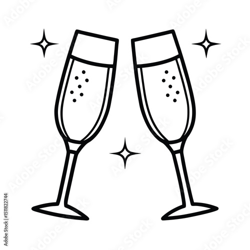 two glasses of champagne