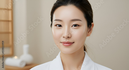 Woman with clean, smooth skin photo