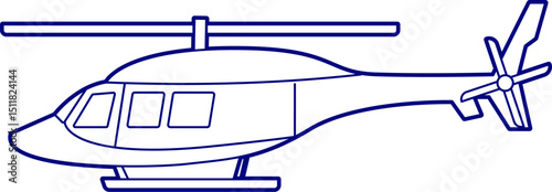 Military helicopter vector illustration on white background
