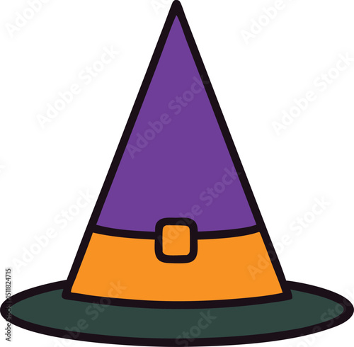 Enchanted Witch Hat Spooky Halloween Illustration