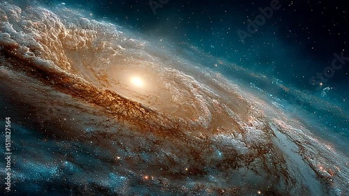 Spectacular Animation of Spiral Galaxy Exploring the Beauty of Space and Universe