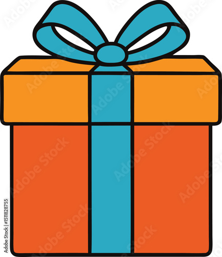 Delightful Gift Box Illustration A Festive Present Design