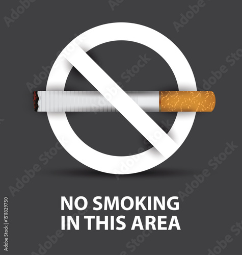 No smoking sign. vector illustration.
