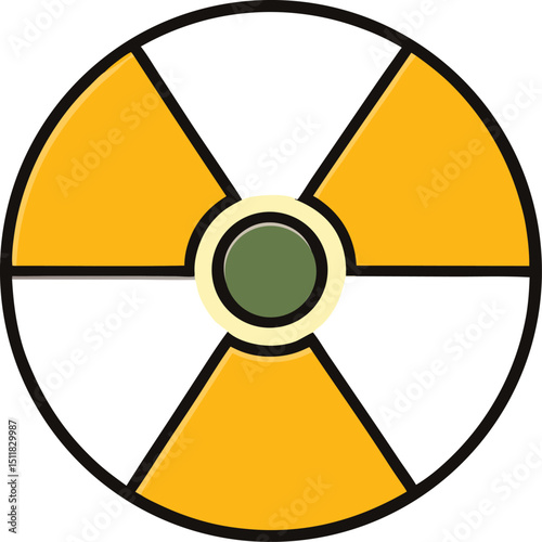 radiation warning sign isolated