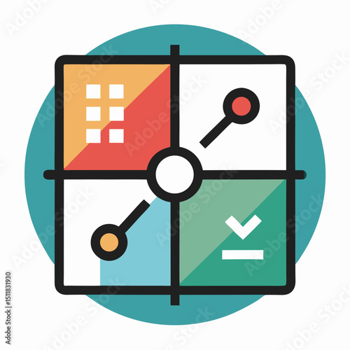 Business model canvas icon on white background