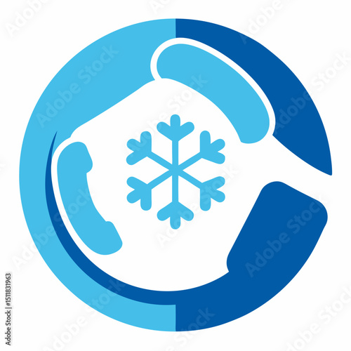 Cold calling icon on white background