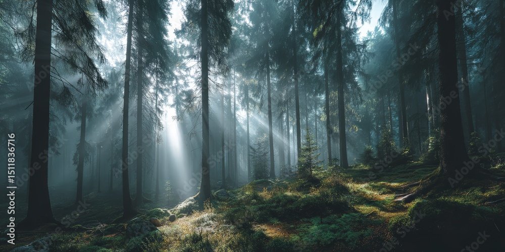 Fototapeta premium Soft Light Through Forest Canopy