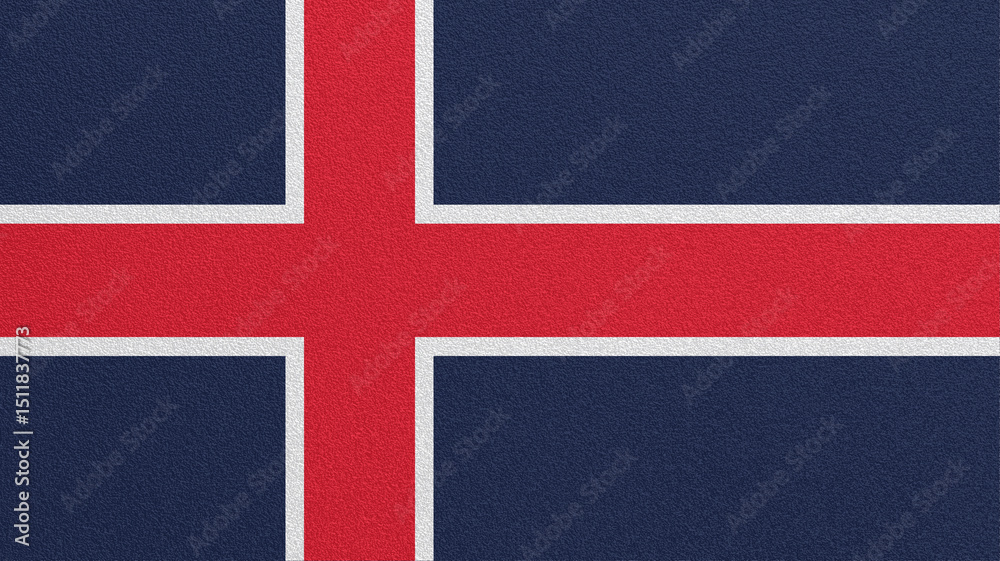 Fototapeta premium Iceland flag on abstract background