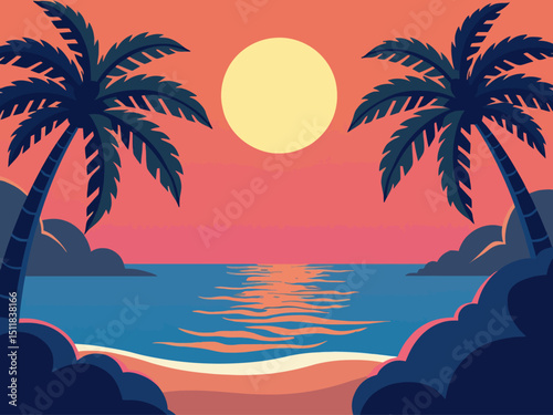 summer Party holiday background 90's
