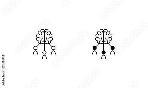 BrainStorm icons set vector stock illustration