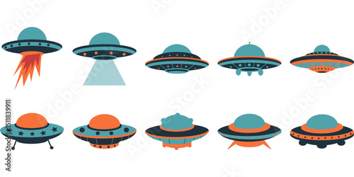 UFO Flat Illustration