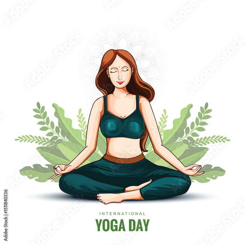 21st June international yoga day card design