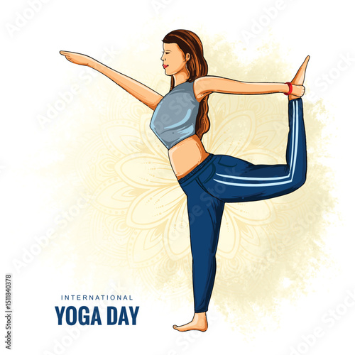 21st June international yoga day card design