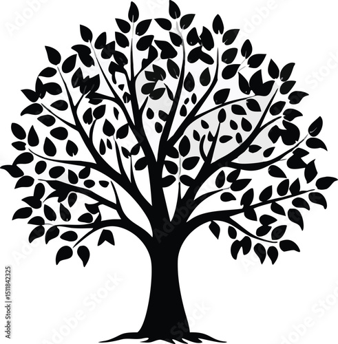 Eucalyptus trees icon set on white background. Stylized olive tree with lush green leaves. Decorative Stylized Tree Vector Set – Colorful Seasonal Trees with Leaves and Fruit for Nature vector design.