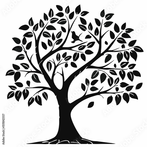 Eucalyptus trees icon set on white background. Stylized olive tree with lush green leaves. Decorative Stylized Tree Vector Set – Colorful Seasonal Trees with Leaves and Fruit for Nature vector design.