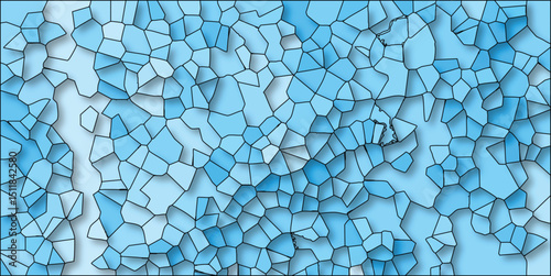 Abstract blue geometric pattern with shadow effects creating a modern and artistic design suitable for backgrounds and digital designs