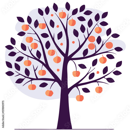 Eucalyptus trees icon set on white background. Stylized olive tree with lush green leaves. Decorative Stylized Tree Vector Set – Colorful Seasonal Trees with Leaves and Fruit for Nature vector design.