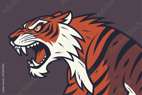 Beast Mode: Artistic Rendition of an Angry Tiger