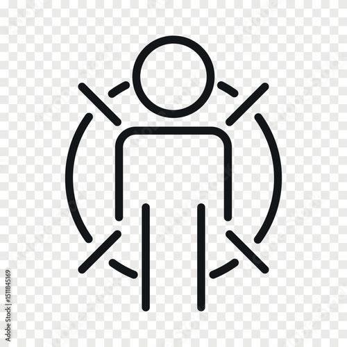 Headhunting, recruitment, employee search, vector line icon