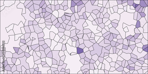 Abstract geometric pattern of polygons in various shades of purple and white creating a unique modern texture suitable for backgrounds